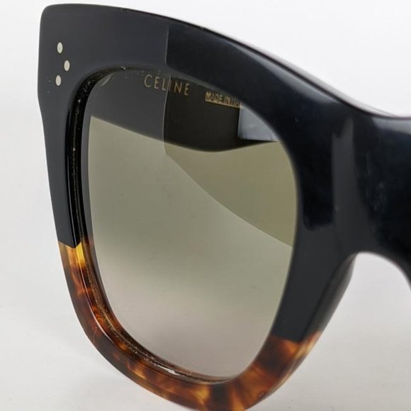 SOLD Celine Black Tortoiseshell Havana Cat Eye Sunglasses - Picture 4 of 9